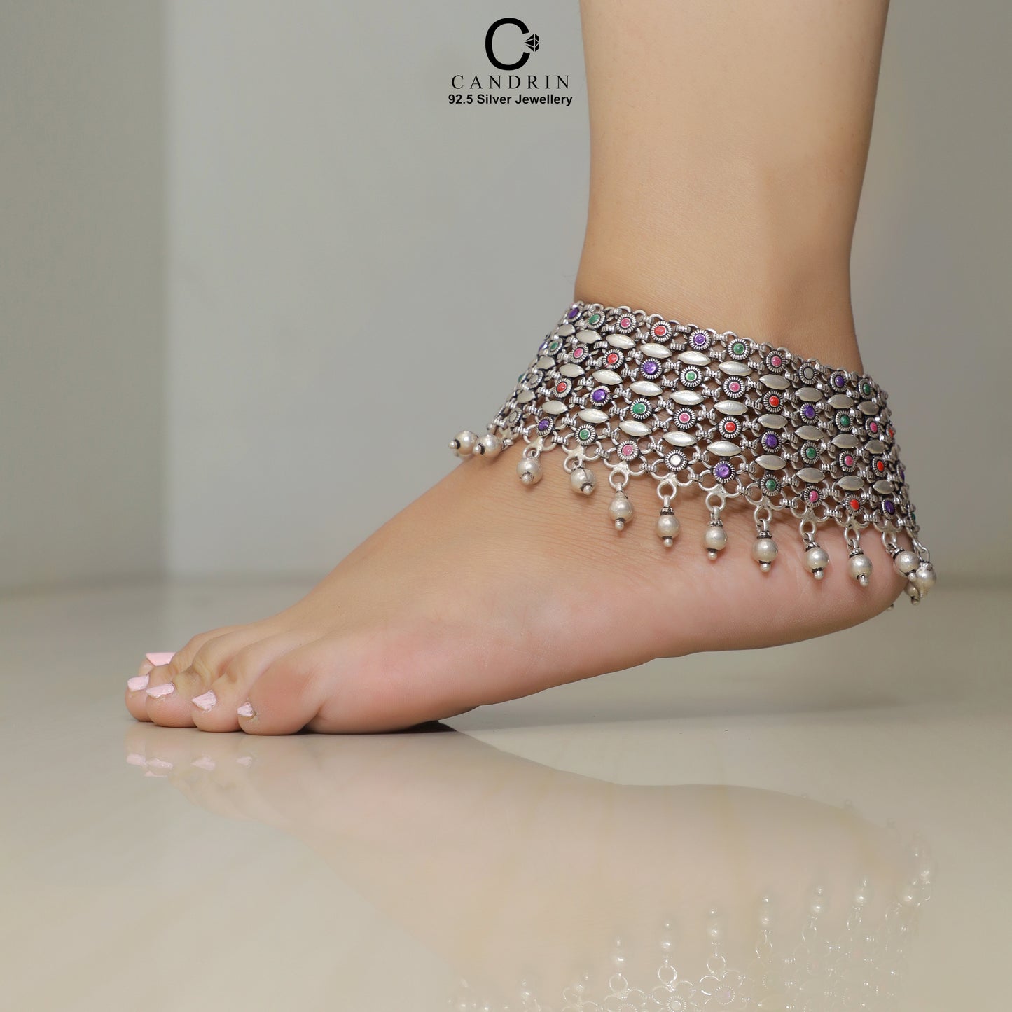 is sterling silver real silver/ Harvy 925 candrin payal / candrin payal / candrin jewellery / payal/ 925 payal/ sterling silver payal/ Harvy payal