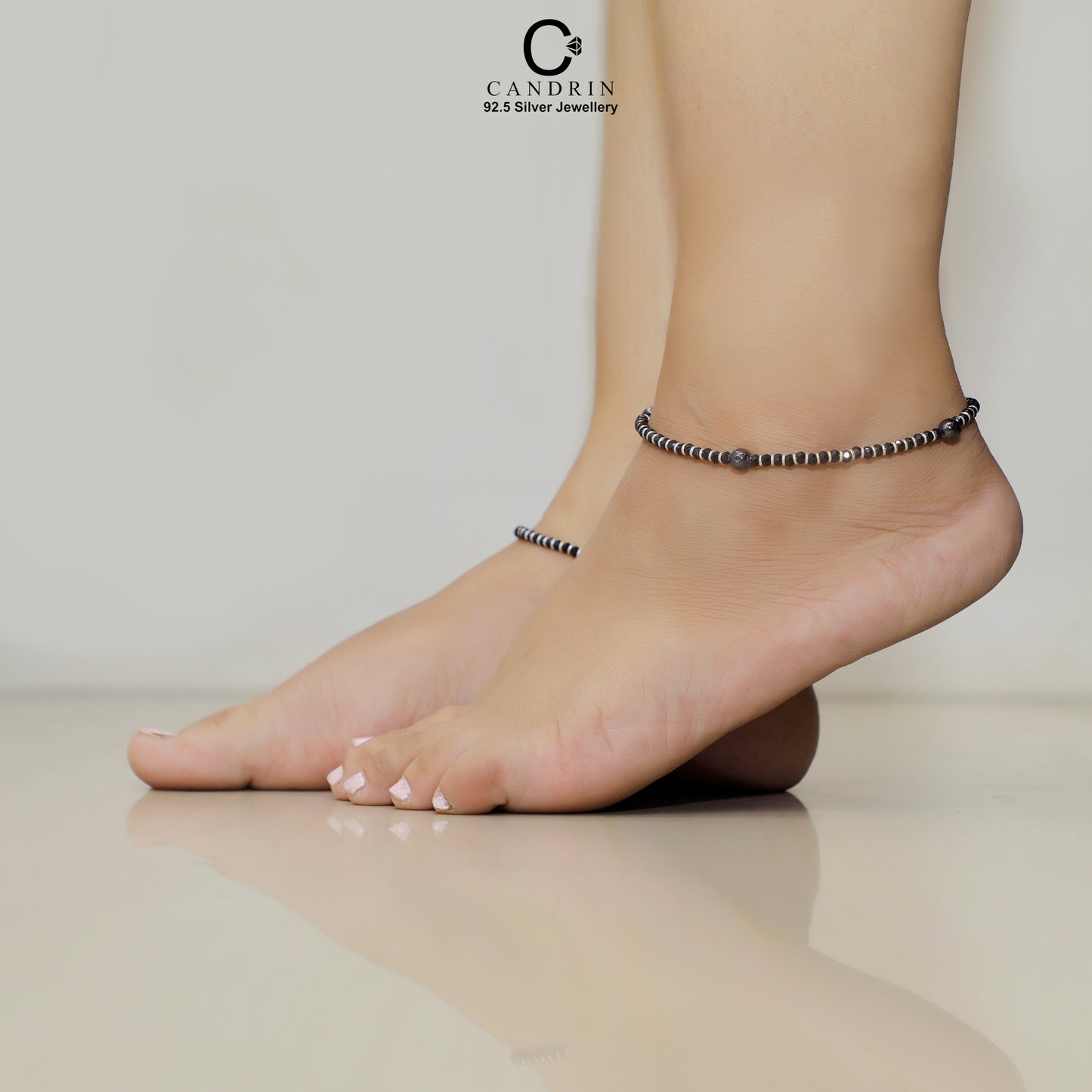 is sterling silver real silver/ Black balls payal / black balls candrin payal / candrin payal / candrin jewellery /blackbeads payal/ black moti payal