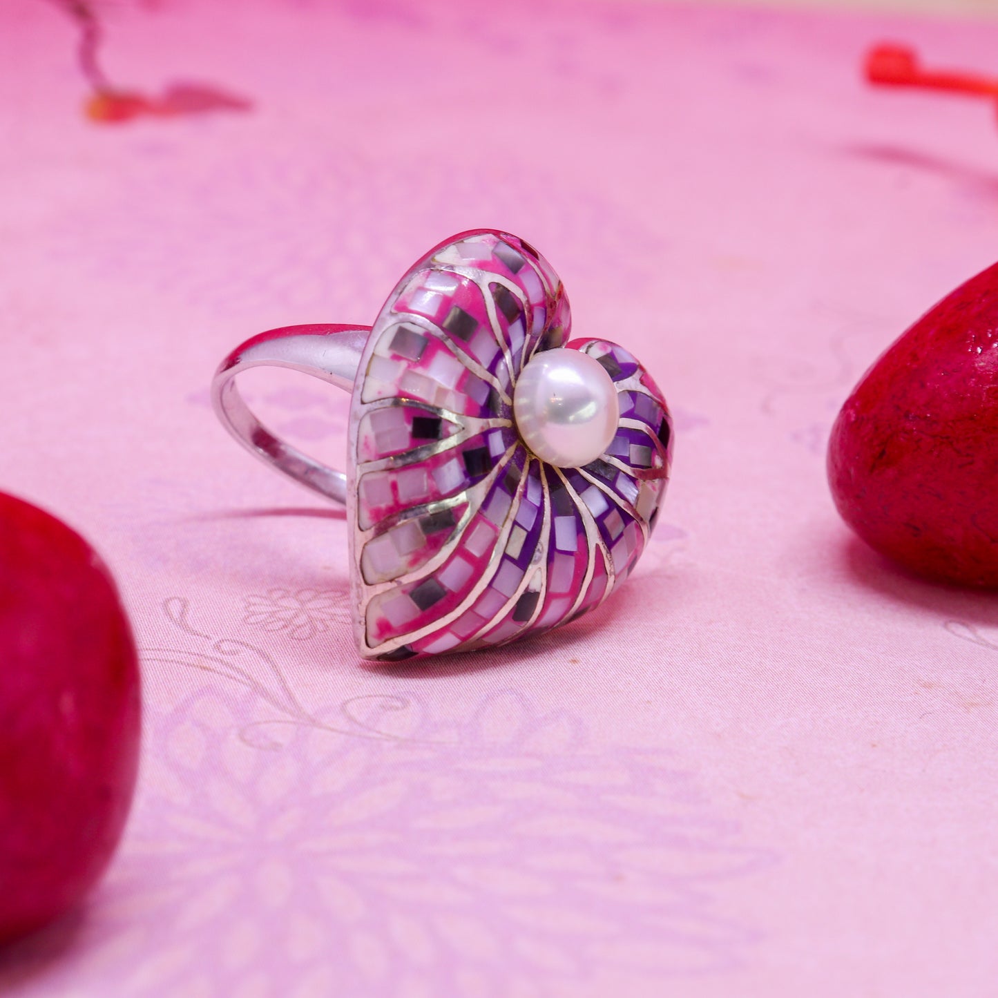 Rana 925 Sterling Silver Ring /heart shape 925 Sterling Silver Ring/one pereal 925 Sterling Silver Ring