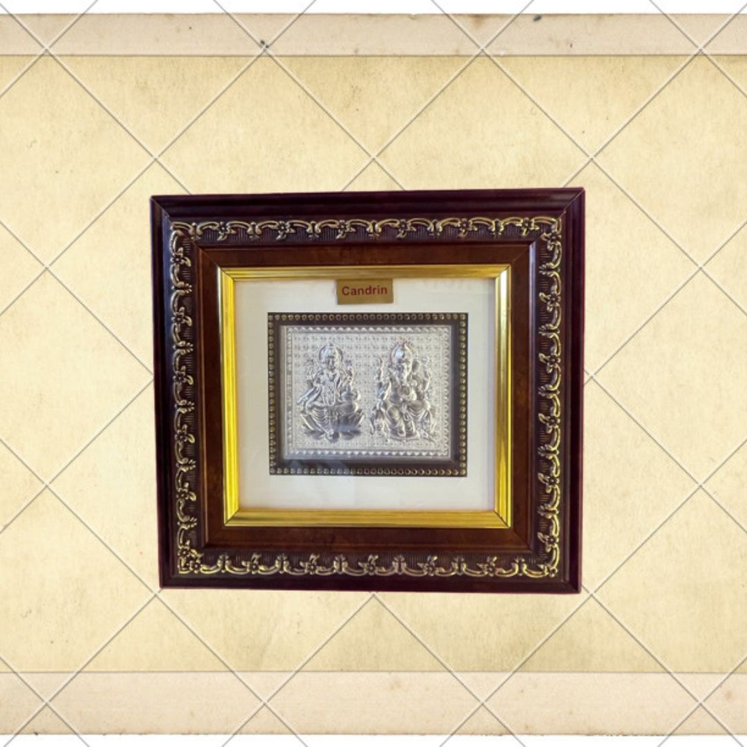 CANDRIN SILVER FRAME LAXMI BALAJI SILVER FRAME 999 SILVER FRAME CANDRIN SILVER FRAME CHANDI KI FRAME SILVER GOD FRAME ELITE SILVER COLLECTION ELITE FRAME / LAXMI GANESH / LAXMIJI / GANESHJI / LAXMI GANESH FRAME/ LAXMI GANESH SILVER FRAME / CANDRIN LG FRAMEE