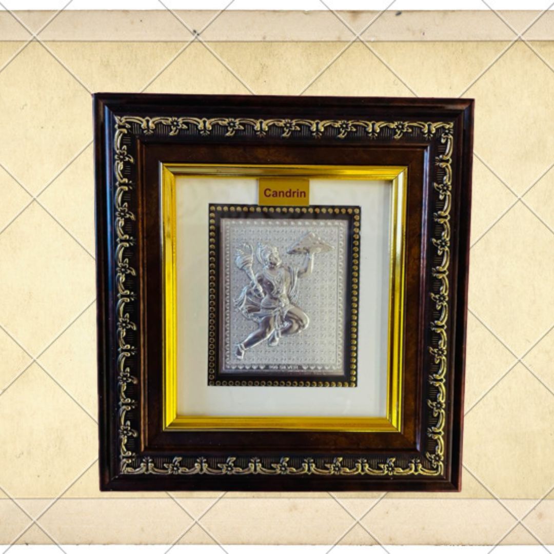 CANDRIN SILVER FRAME HANUMAN SILVER FRAME 999 SILVER FRAME CANDRIN SILVER FRAME CHANDI KI FRAME SILVER GOD FRAME ELITE SILVER COLLECTION ELITE FRAME /HANUMAN / BAJRAGBALI / MAHABALI HANUMAN / SAKHI KE HANUMAN/ BALAJI / BAGESHWARDHAM/