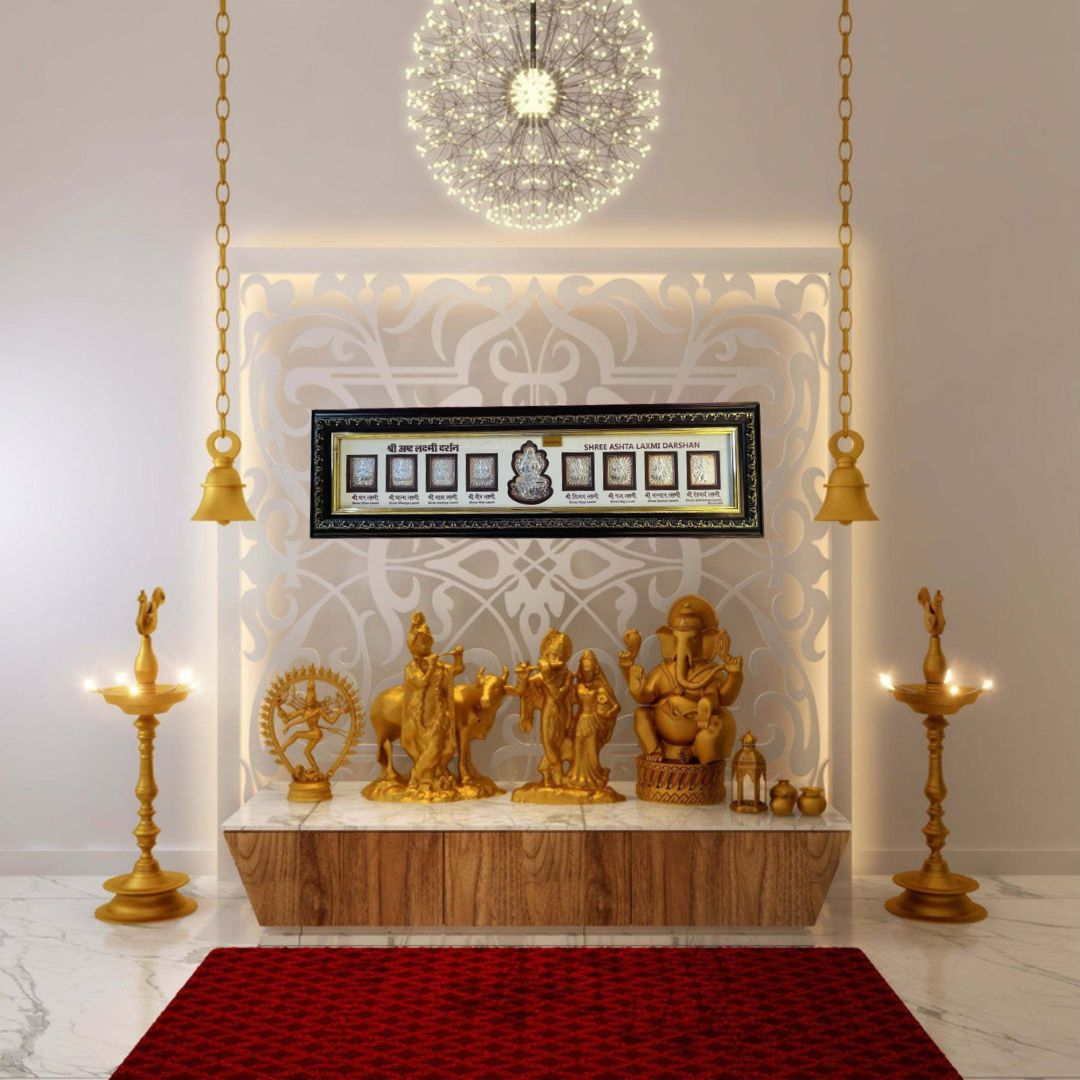 ASHTLAXMI FRAME/ CANDRIN SILVER FRAME / CANDRIN 999 ASTLAXMI FRAME / SILVER FOIL FRAME / DARSHAN FRAME / LAXMI JI FRAME