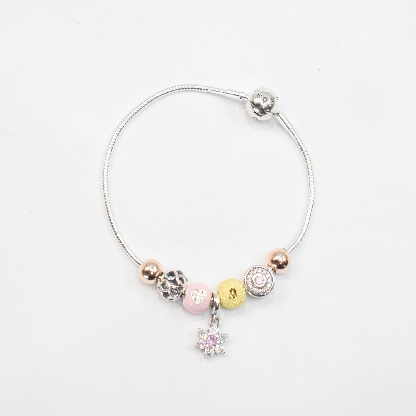 silver jewellery makers/ miriam candora/ 925 sterling silver bracelet/ charm bracelet/ star drop bracelet.