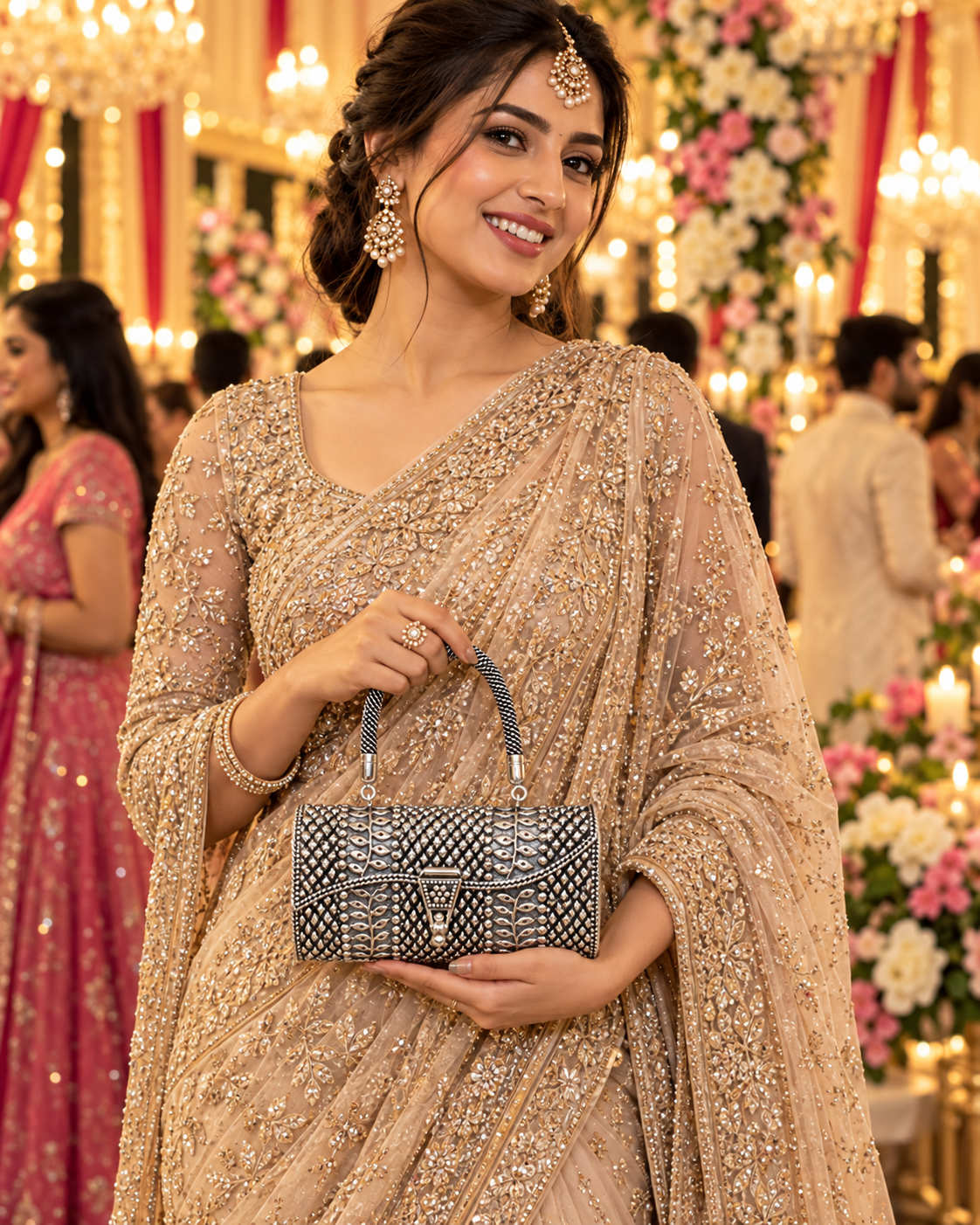 Bel Silver Handbag - Wedding Celebration Lifestyle