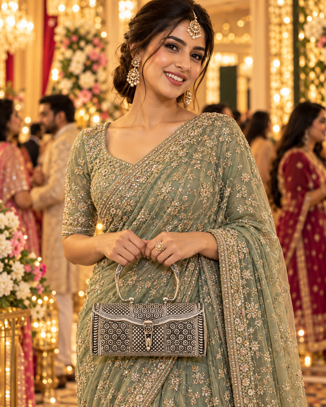 Vinyas Silver Handbag - Wedding Celebration Lifestyle