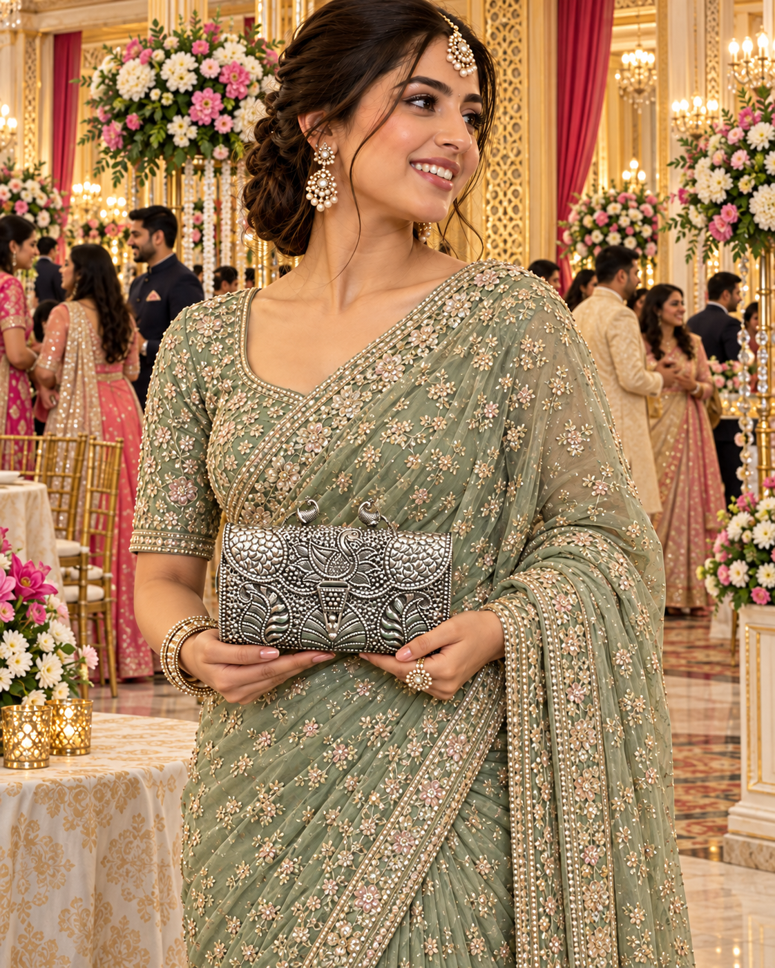 Anhad Silver Handbag - Wedding Celebration Lifestyle