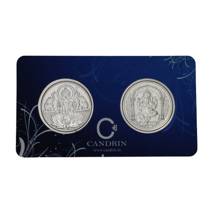 CANDRIN 999 SILVER 2GM LAXMI JI WITH SHRIYANTRA COIN