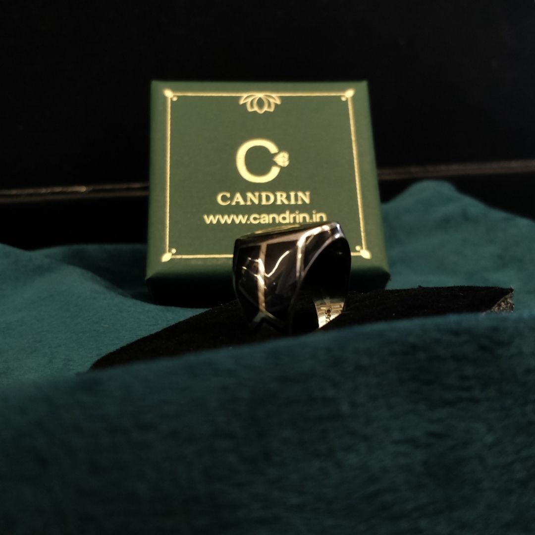 Candrin Black Ovel Gents Ring