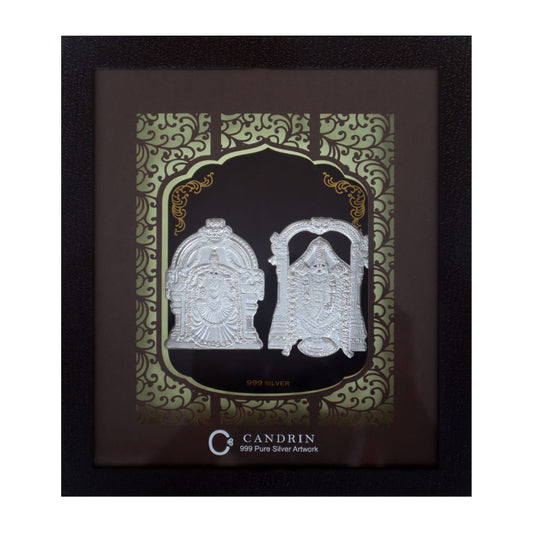 CANDRIN 999 LAXMI BALA JI SILVER FOIL FRAME /LAXMI JI SILVER FRAME / BALA JI SILVER FRAME /TRUPATI BALA JI SILVER FRAME