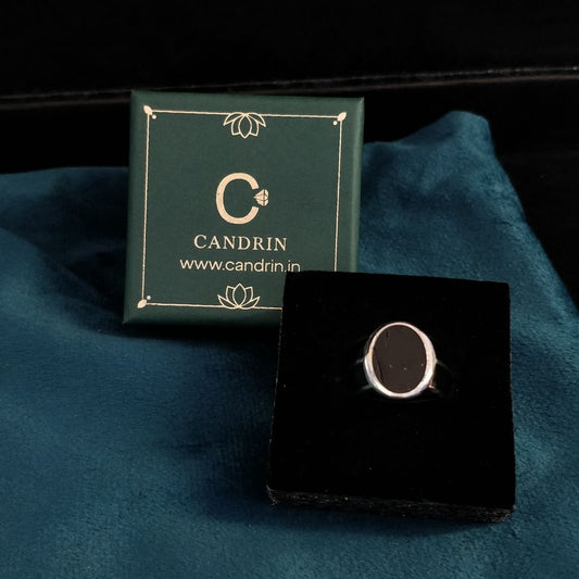 Candrin Black Ovel Gents Ring