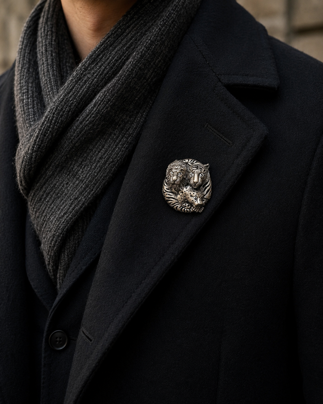Majesty Silver Brooch
