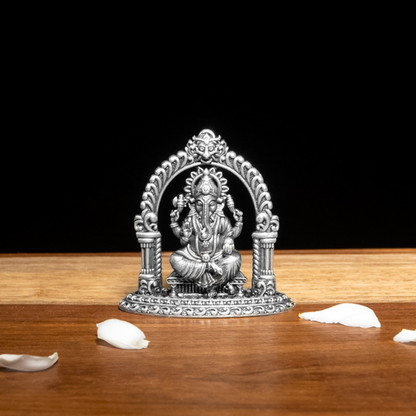 Ganesh Idol Grt Silver Vinayagar Statue Candrin 925 Ganesh Ji 2D