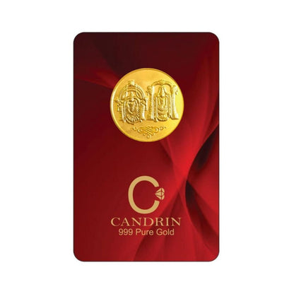 CANDRIN 999 GOLD LAXMI BALAJI COIN