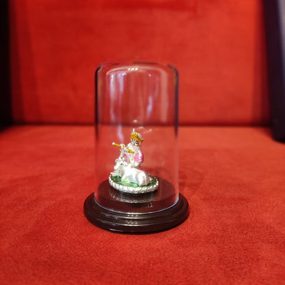 Krishna With Cow 999 Silver Idol