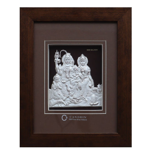 CANDRIN 999 SILVER FRAME SHIV PARIVAAR  JI LED FRAME / SILVER FOIL FRAME / SILVER GOD FRAME / NAMO SILVER FRAME