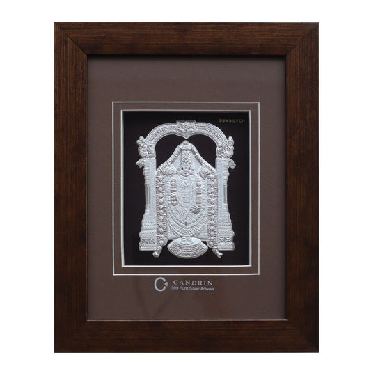 CANDRIN SILVER FRAME/ TIRUPATI BALA JI SILVER FRAME / TIRUPATI BALA JI SILVER FRAME / CANDRIN TIRUPATI BALA JI / SILVER FOIL FRAME/ TIRUPATI BALA JI / CANDRIN /SILVER FRAME / TIRUPATI BALA JI SILVER FRAME