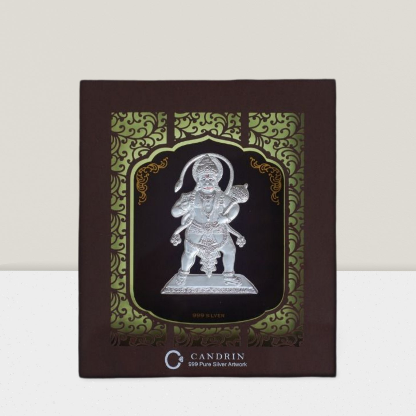 CANDRIN 999 SILVER FRAME HANUMAN JI LED FRAME / SILVER FOIL FRAME / SILVER GOD FRAME / BALA JI SILVER FRAME / SILVER LED FRAME / BALA JI FRAME / SILVER FOIL FRAME