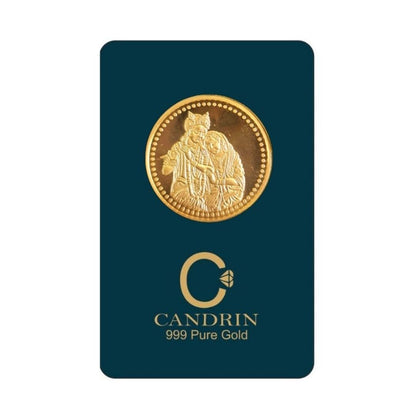 CANDRIN 999 GOLD RADHA KRISHNA JI COIN