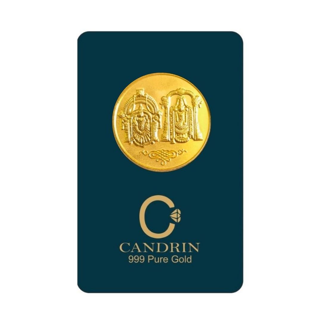 कैंड्रिन 999 स्वर्ण लक्ष्मी बालाजी सिक्का