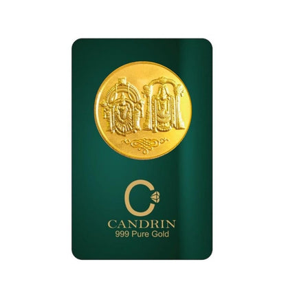 CANDRIN 999 GOLD LAXMI BALAJI COIN