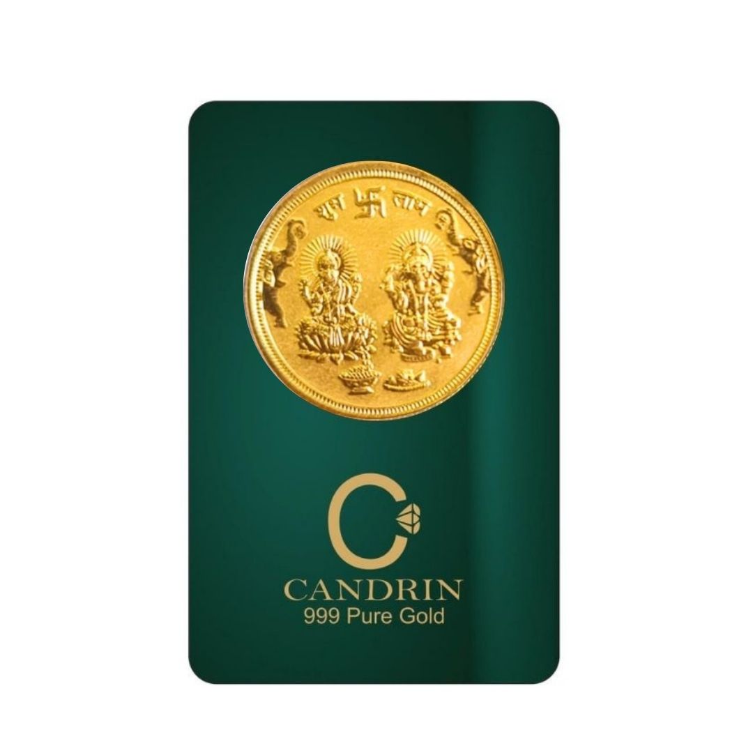 CANDRIN 999 GOLD LAXMI GANESH JI COIN