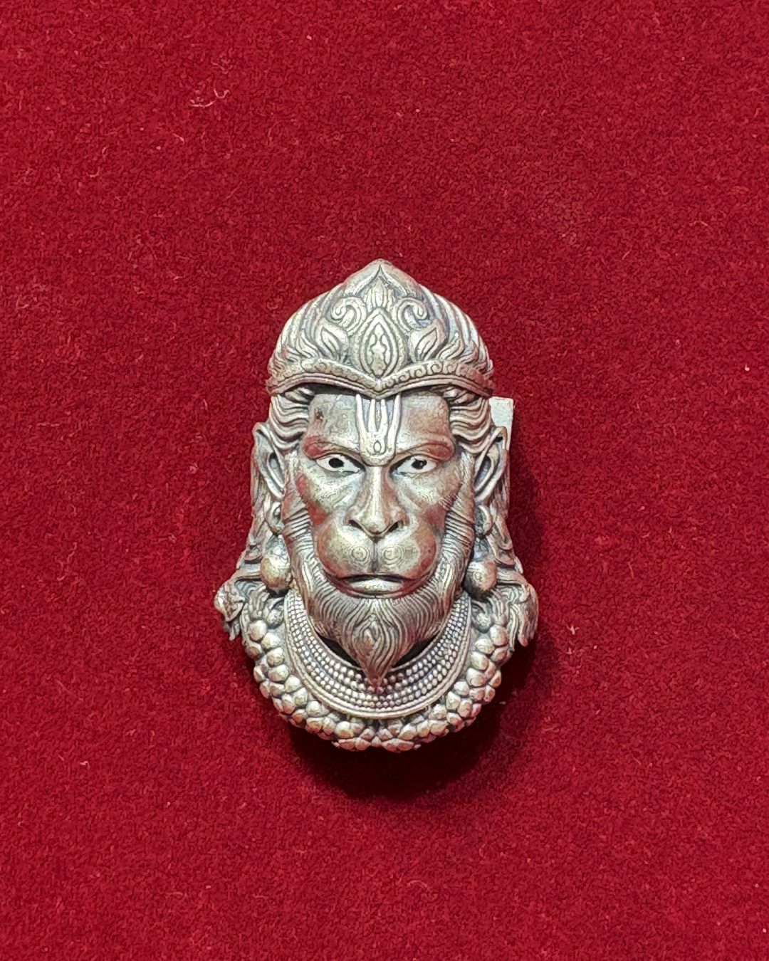 Veer Hanuman Silver Brooch