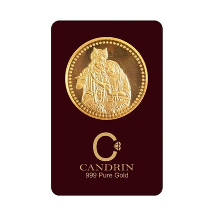 CANDRIN 999 GOLD RADHA KRISHNA JI COIN