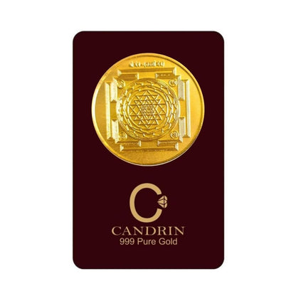 CANDRIN 999 GOLD SHRI YANTRA COIN