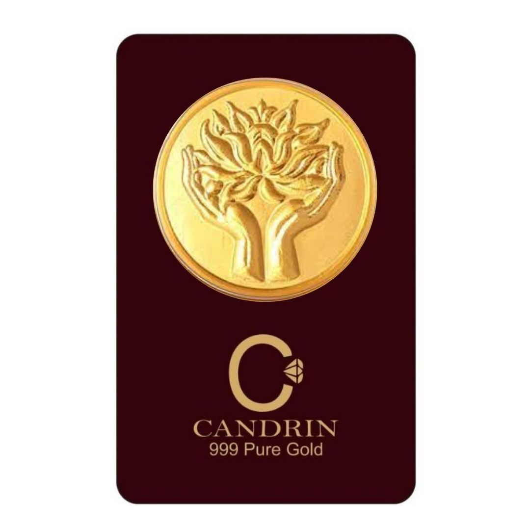 CANDRIN 999 GOLD LOTUS COIN