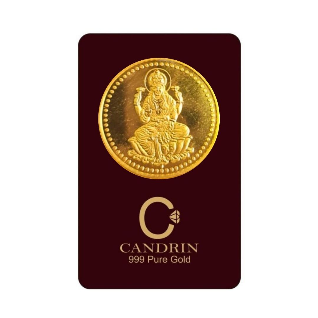 CANDRIN 999 GOLD LAXMI JI COIN