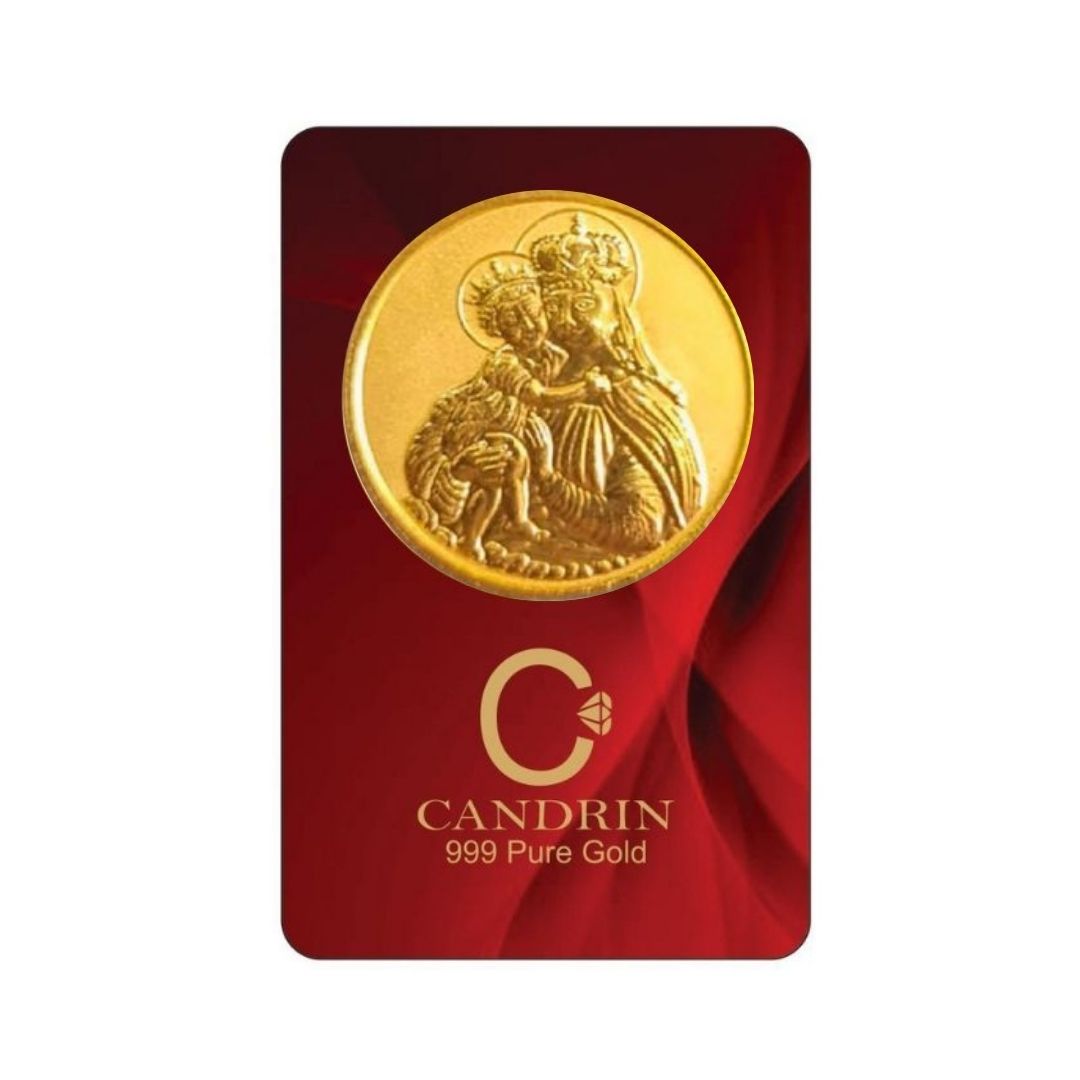 CANDRIN 999 GOLD MOTHER MARY COIN