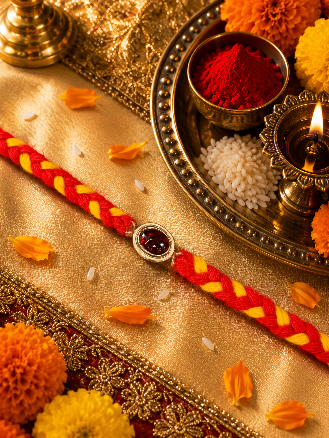 stone silver Rakhi