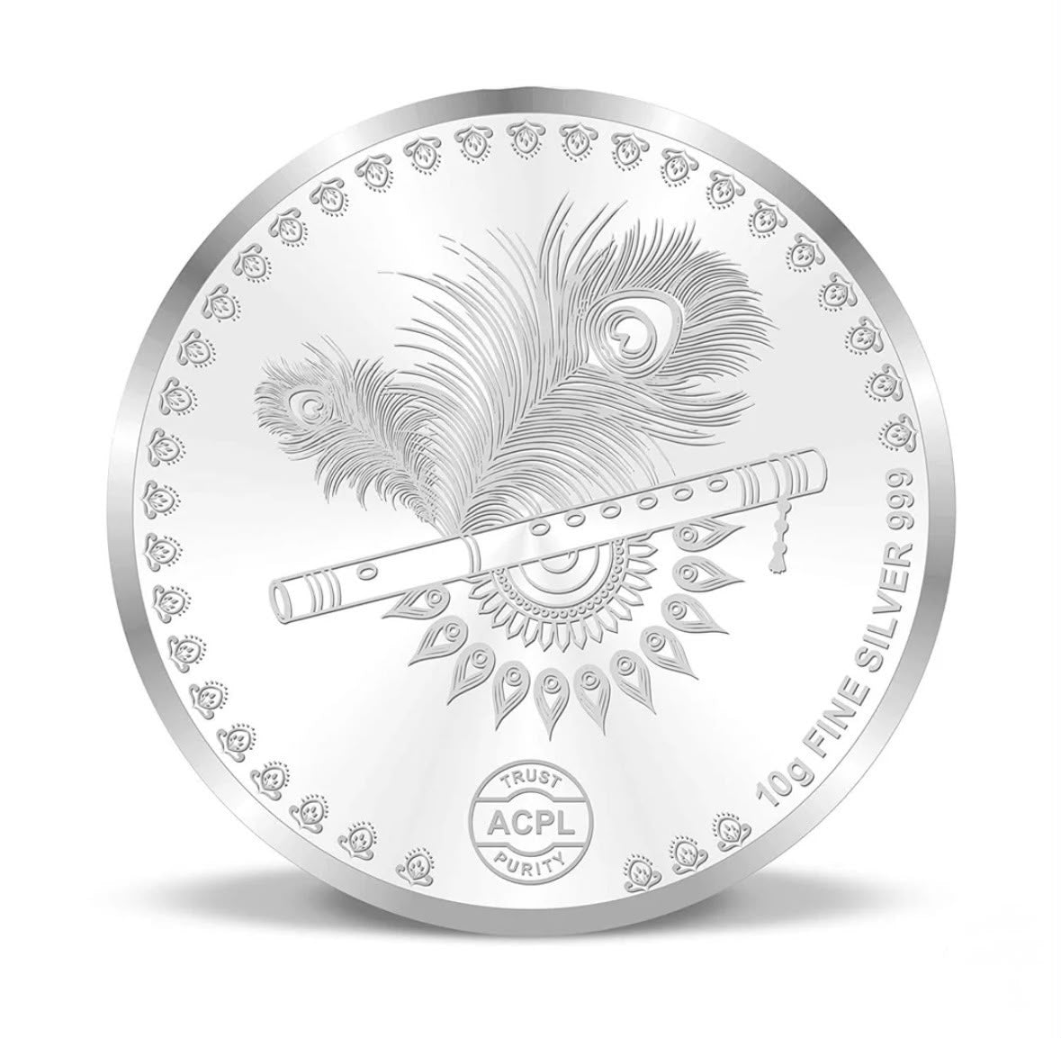 999 Pure Silver Radha Krishna Coin