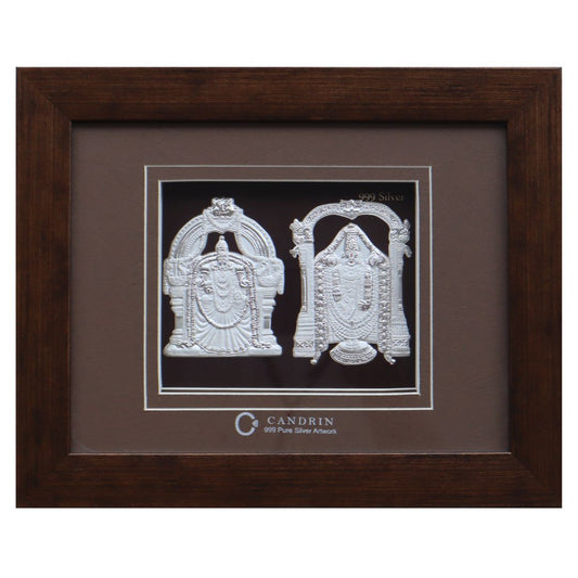 CANDRIN 999 SILVER FRAM  LAXMI BALA JI LED FRAME / SILVER FOIL FRAME / SILVER GOD FRAME / LAXMI JI SILVER FRAME / SILVER LED FRAME / BALA JI FRAME /  SILVER FOIL FRAME