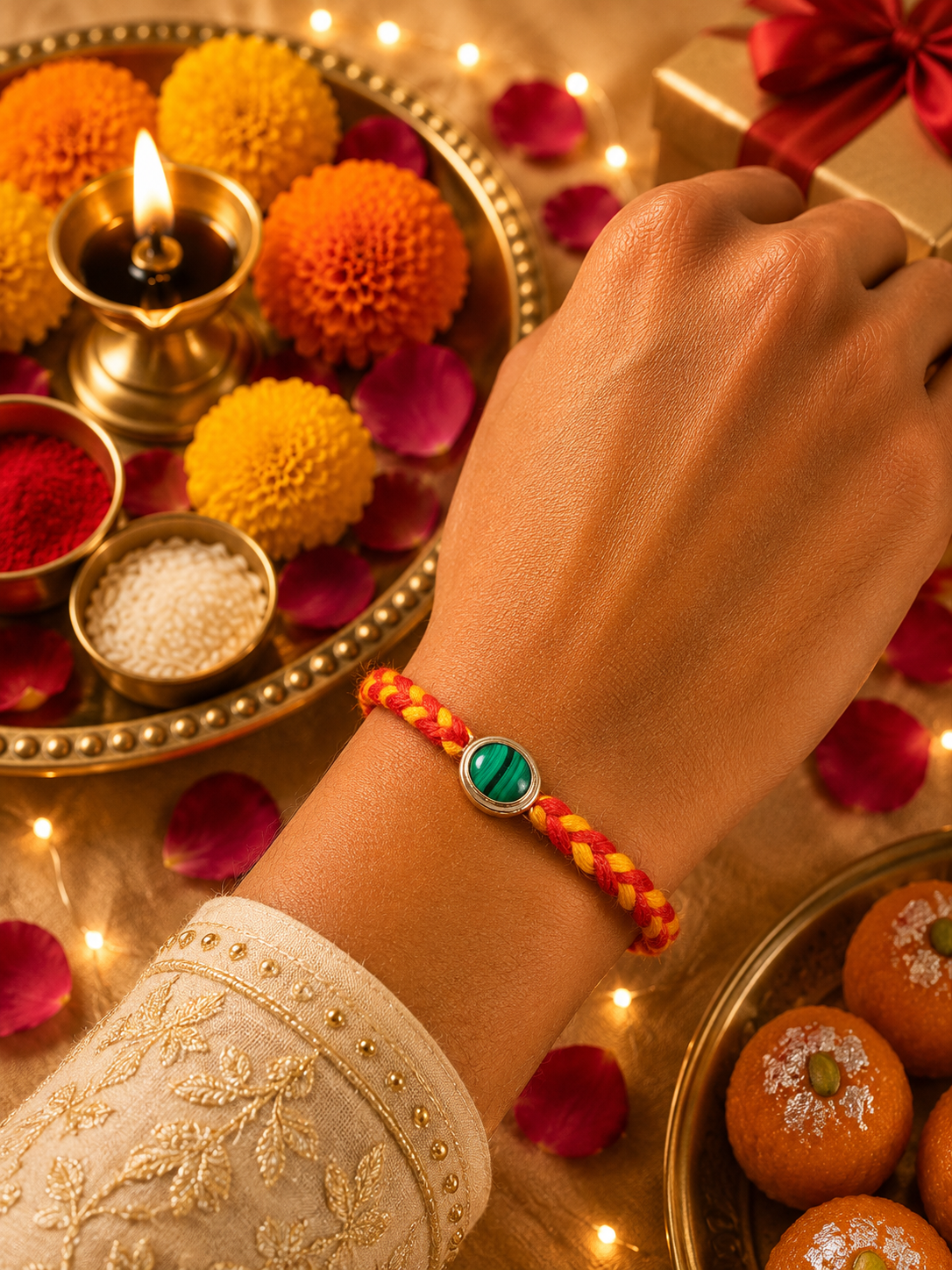 Stone Silver Rakhi