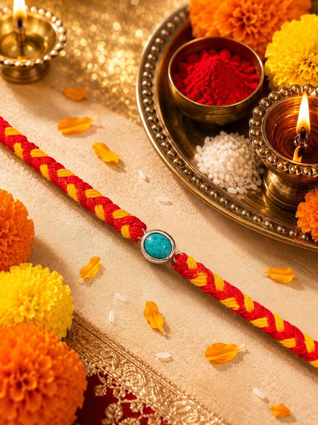 Stone Silver Rakhi