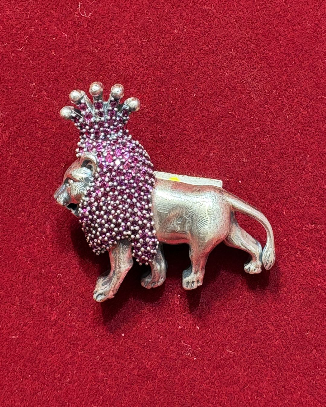 Royal Lion Silver Brooch