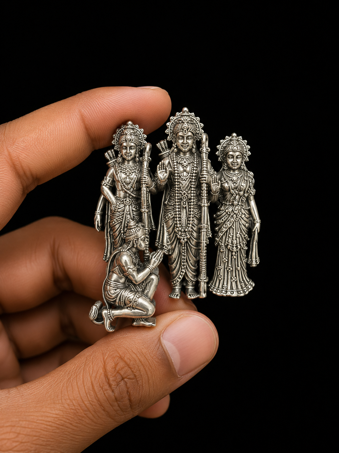 Silver Ram Darbar Brooch – Designer Religious Lapel Pin