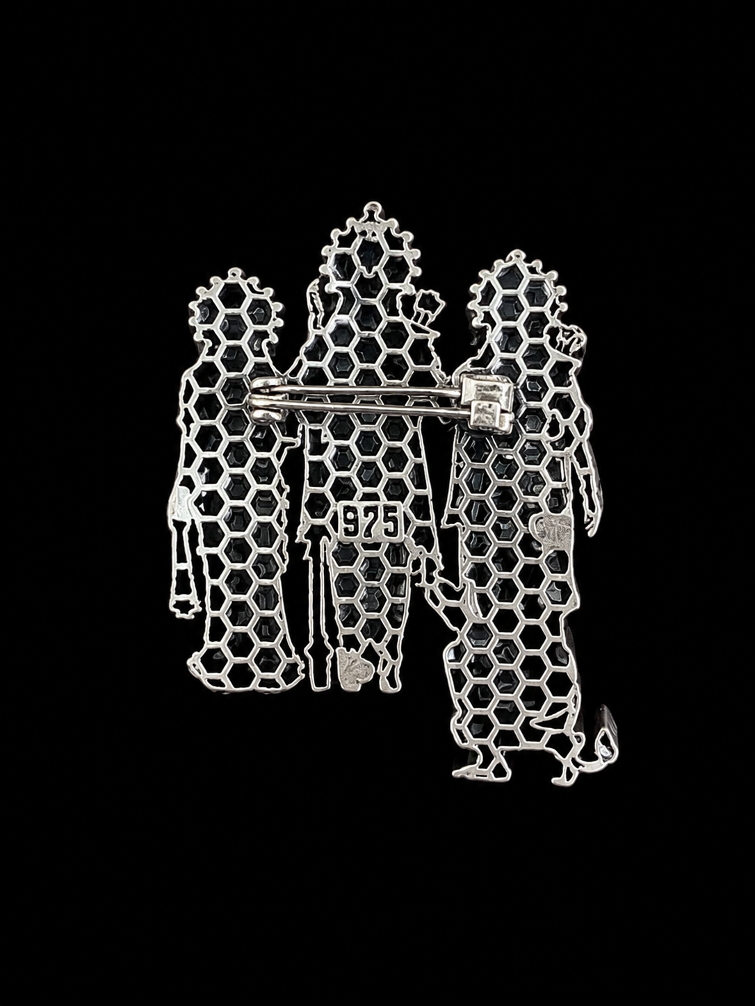 Silver Ram Darbar Brooch – Designer Religious Lapel Pin