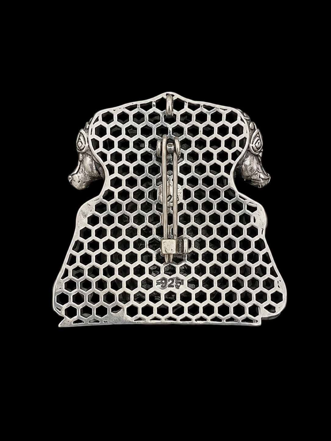 Silver Panchmukhi Hanuman Brooch Description