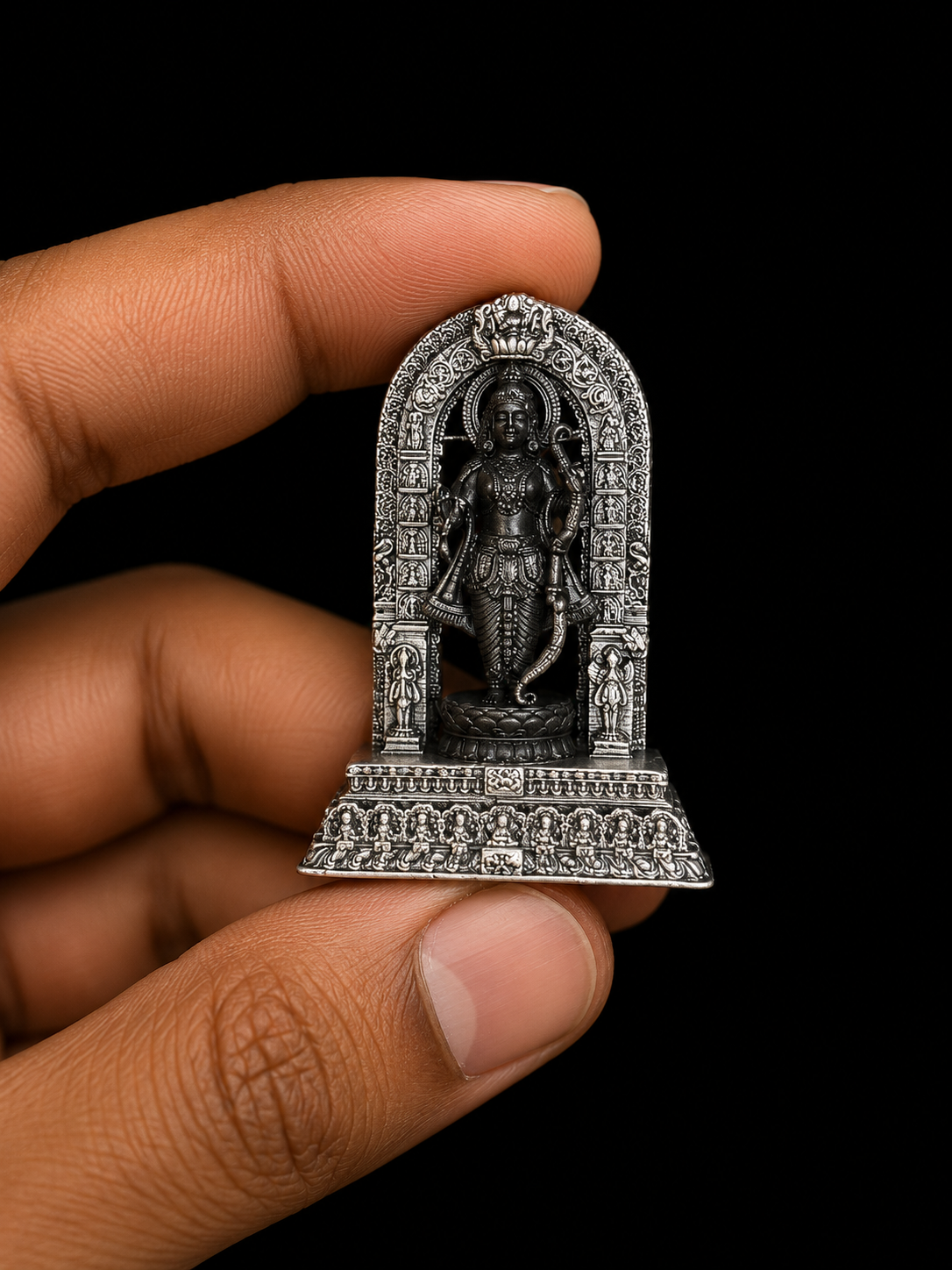 Silver Ram Darbar Brooch