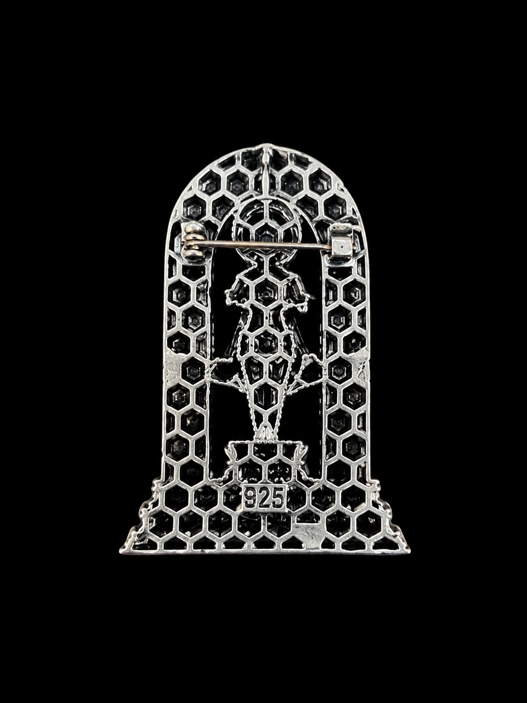 Silver Ram Darbar Brooch