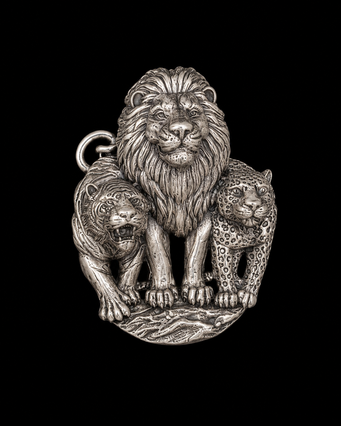Lion & Wildlife Statement Brooch