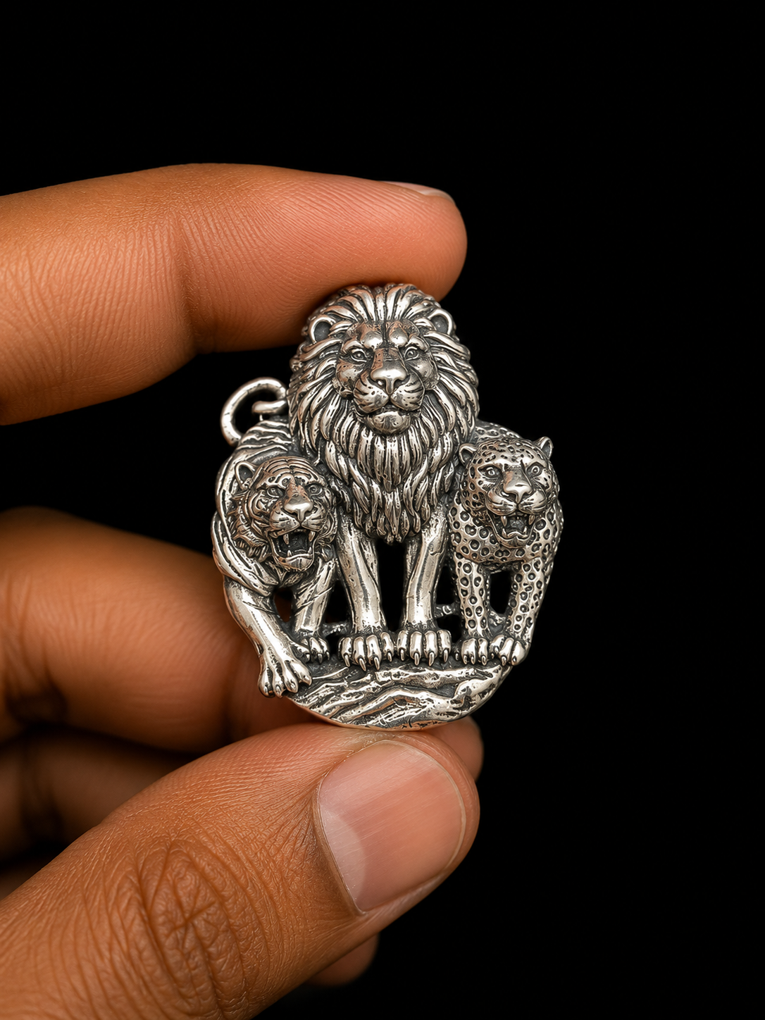 Lion & Wildlife Statement Brooch