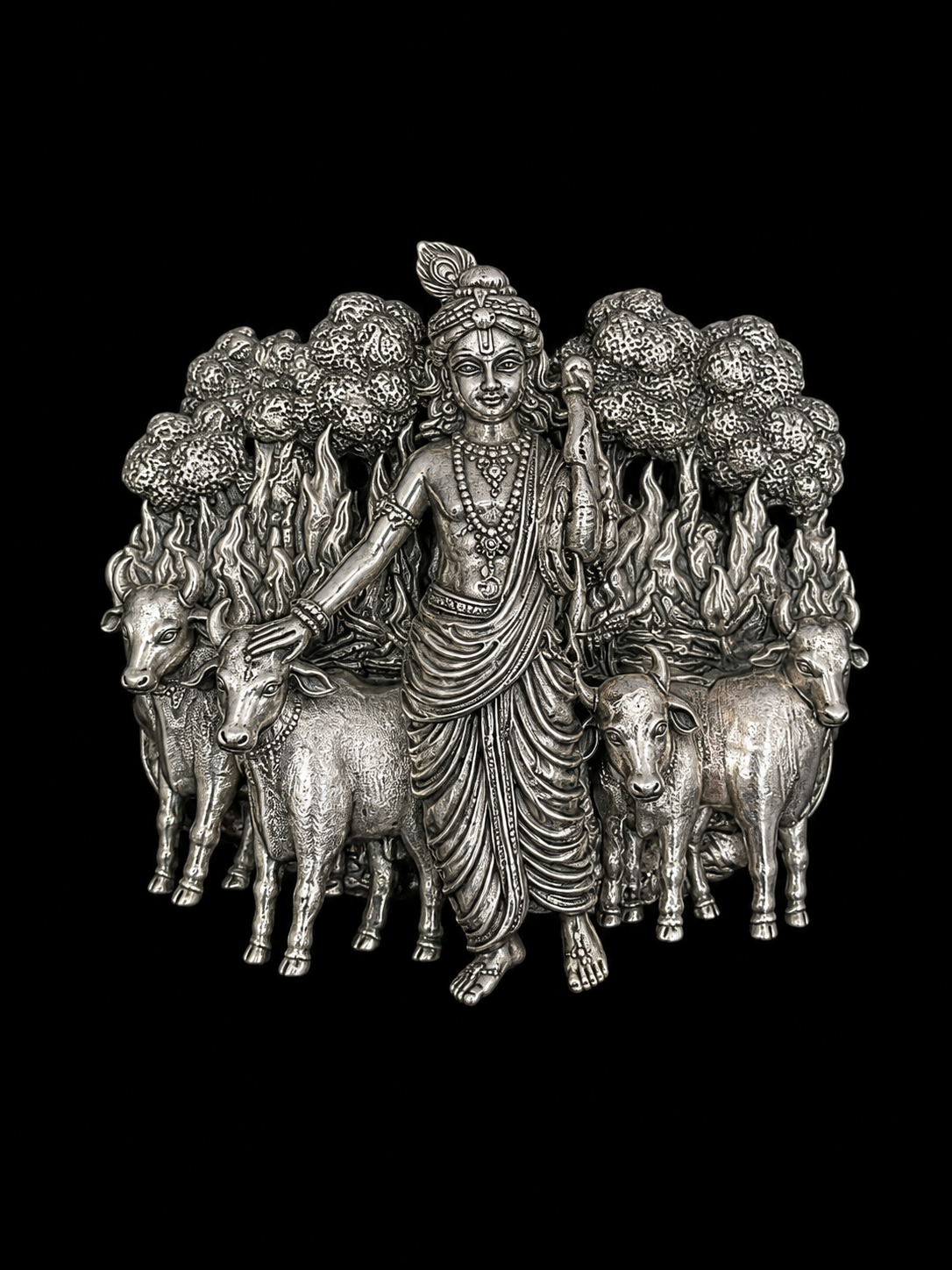 Lord Krishna with Cows Brooch