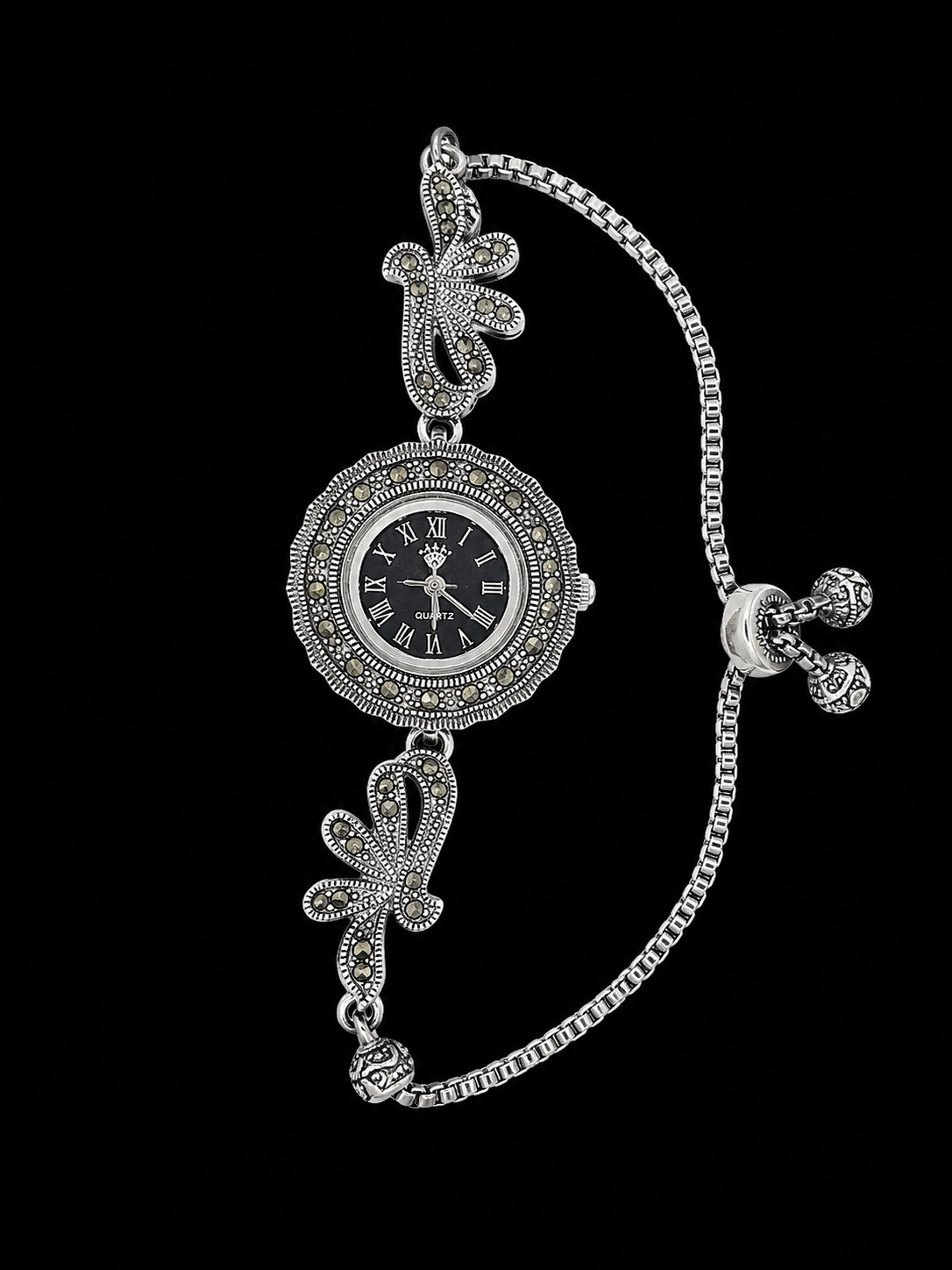 Vintage Silver Bracelet Watch for Women