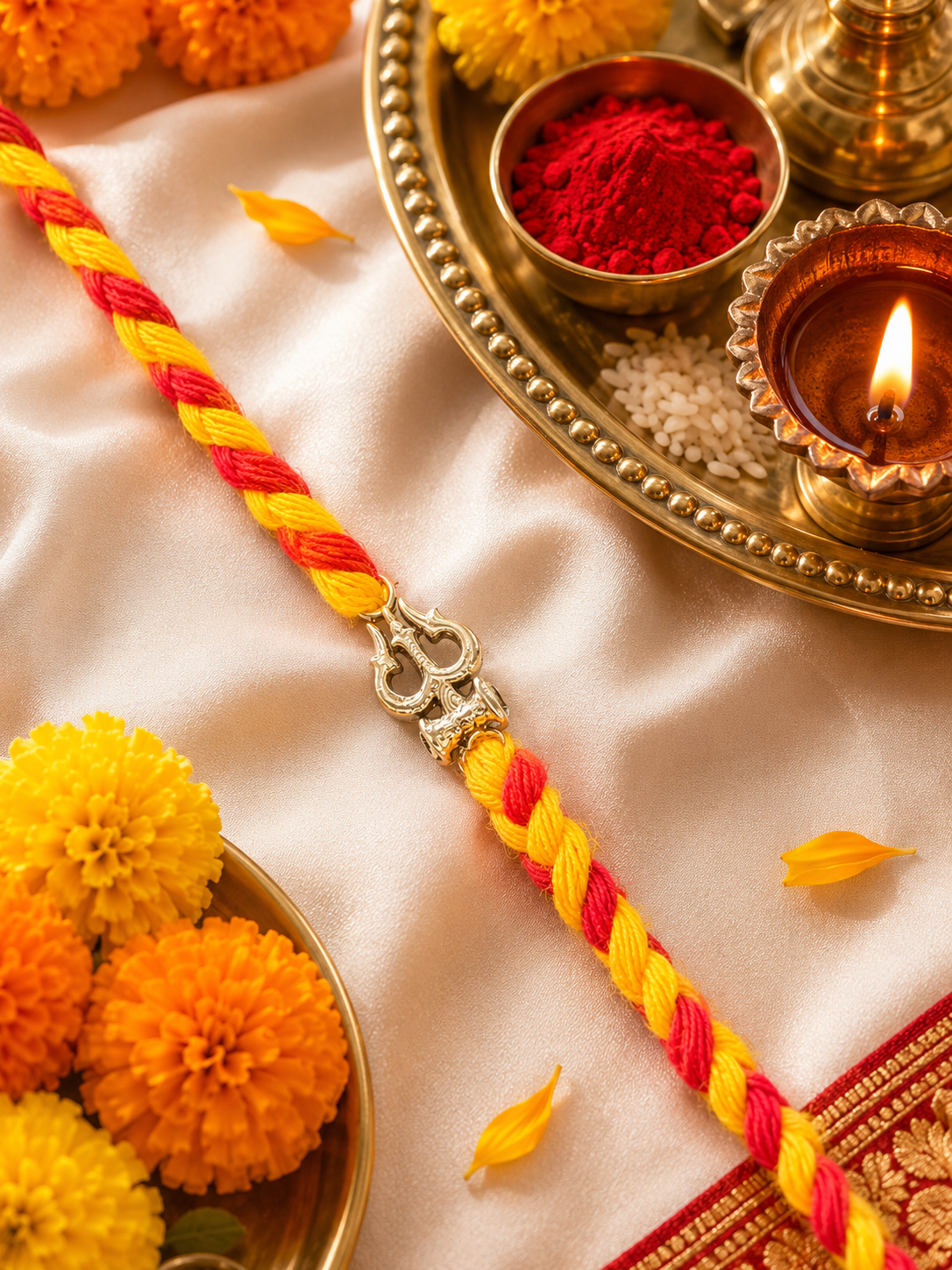 Silver Trishul Rakhi