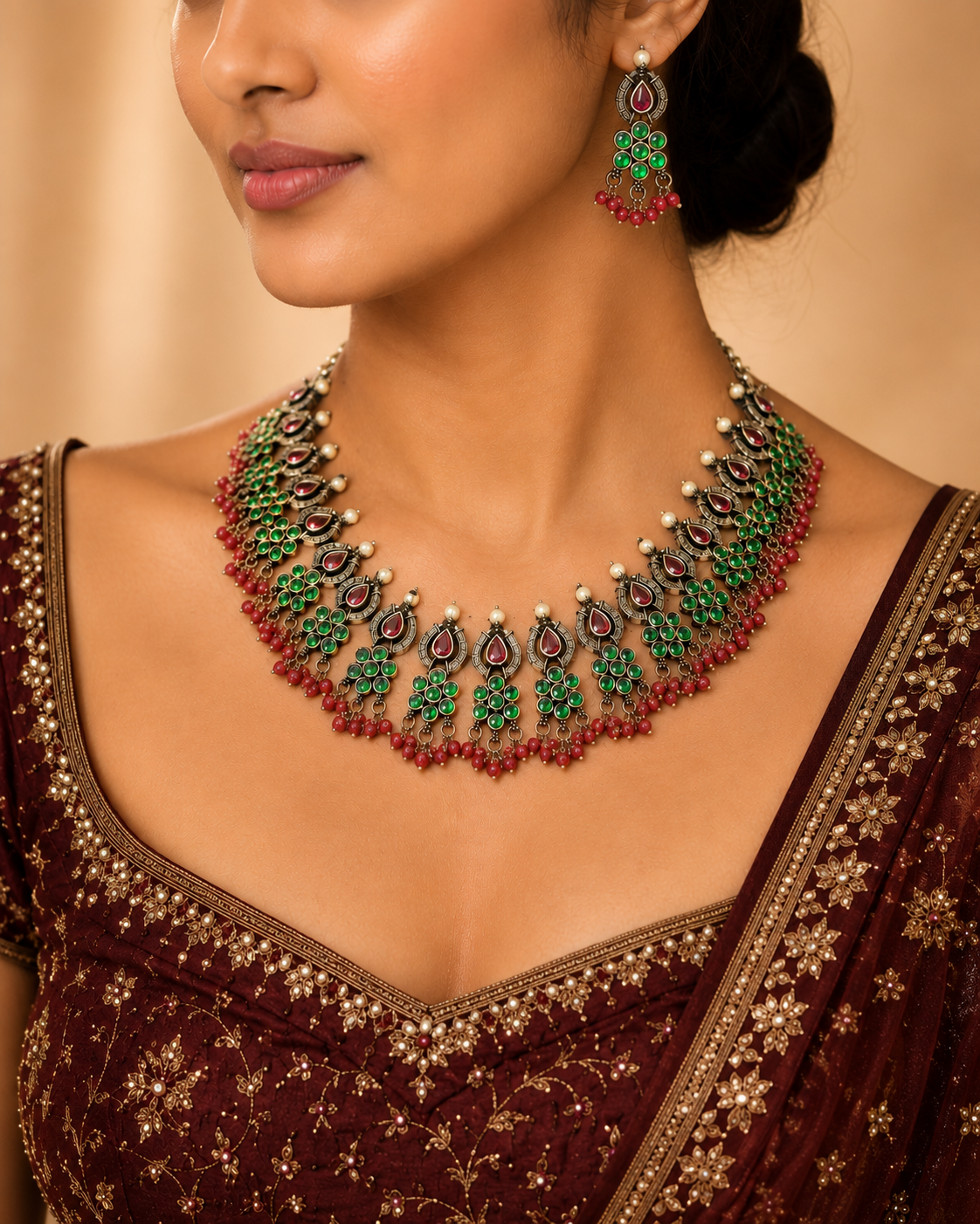 Silver Necklace Set