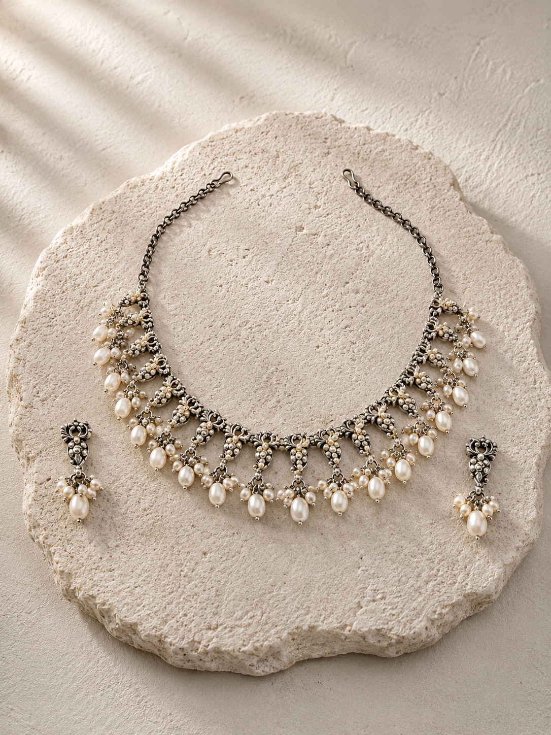 Silver Pearl Necklace