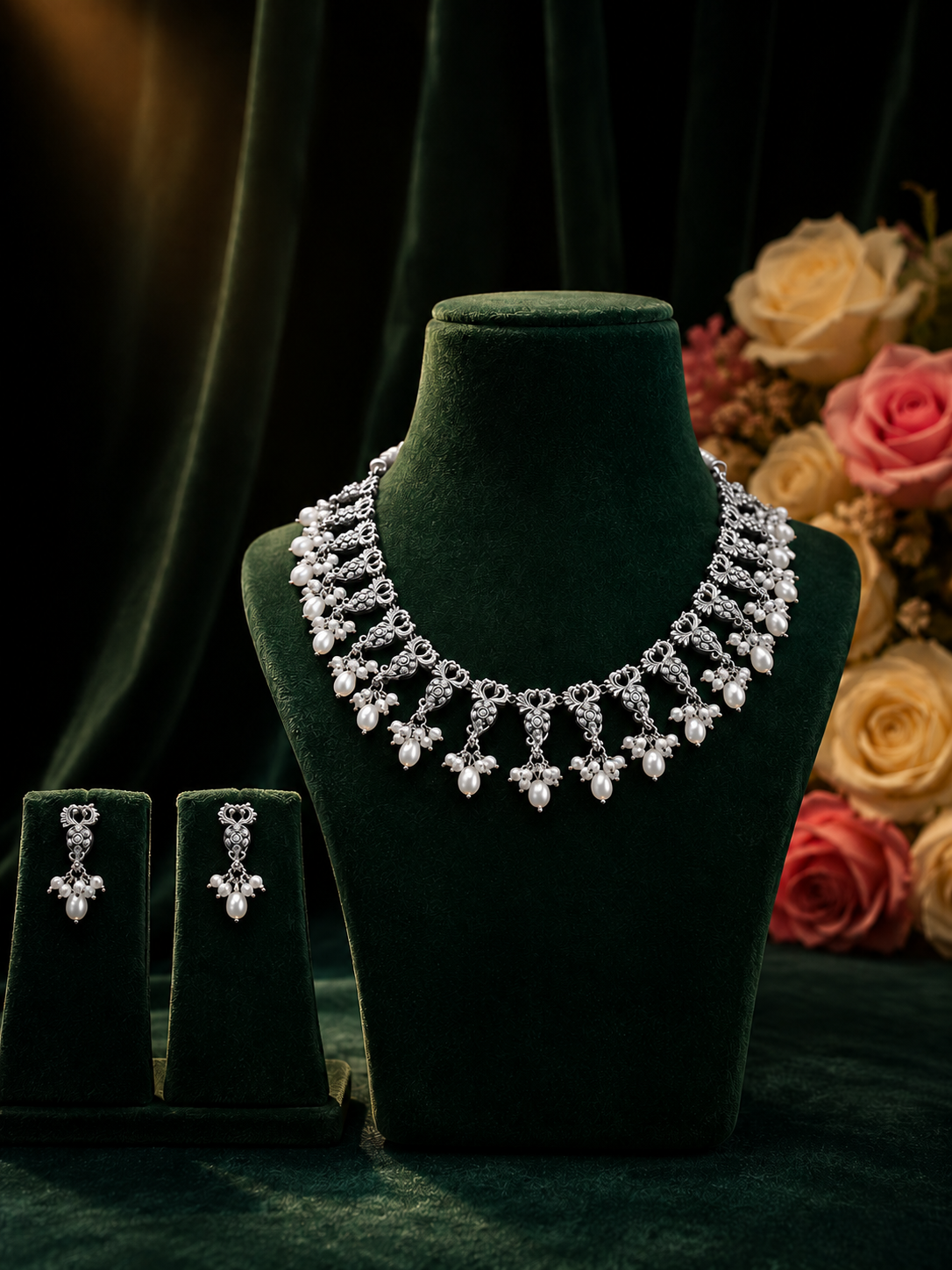 Silver Pearl Necklace